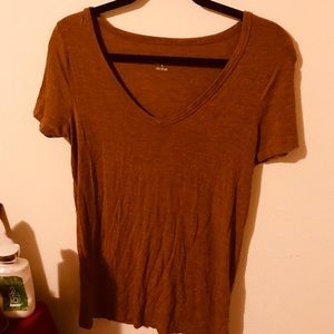 Burnt orange v neck